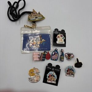 Disneyland 50th Anniversary Sleeping Beauty Castle Pin Lot‎ Disney Humor Pins